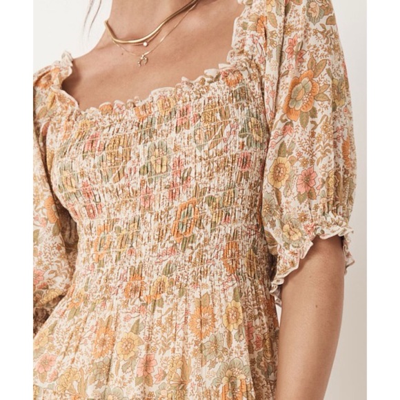 Spell and the Gypsy Collective 
Juniper Shirred Dress Color Combo - Cream XS - Picture 2 of 15